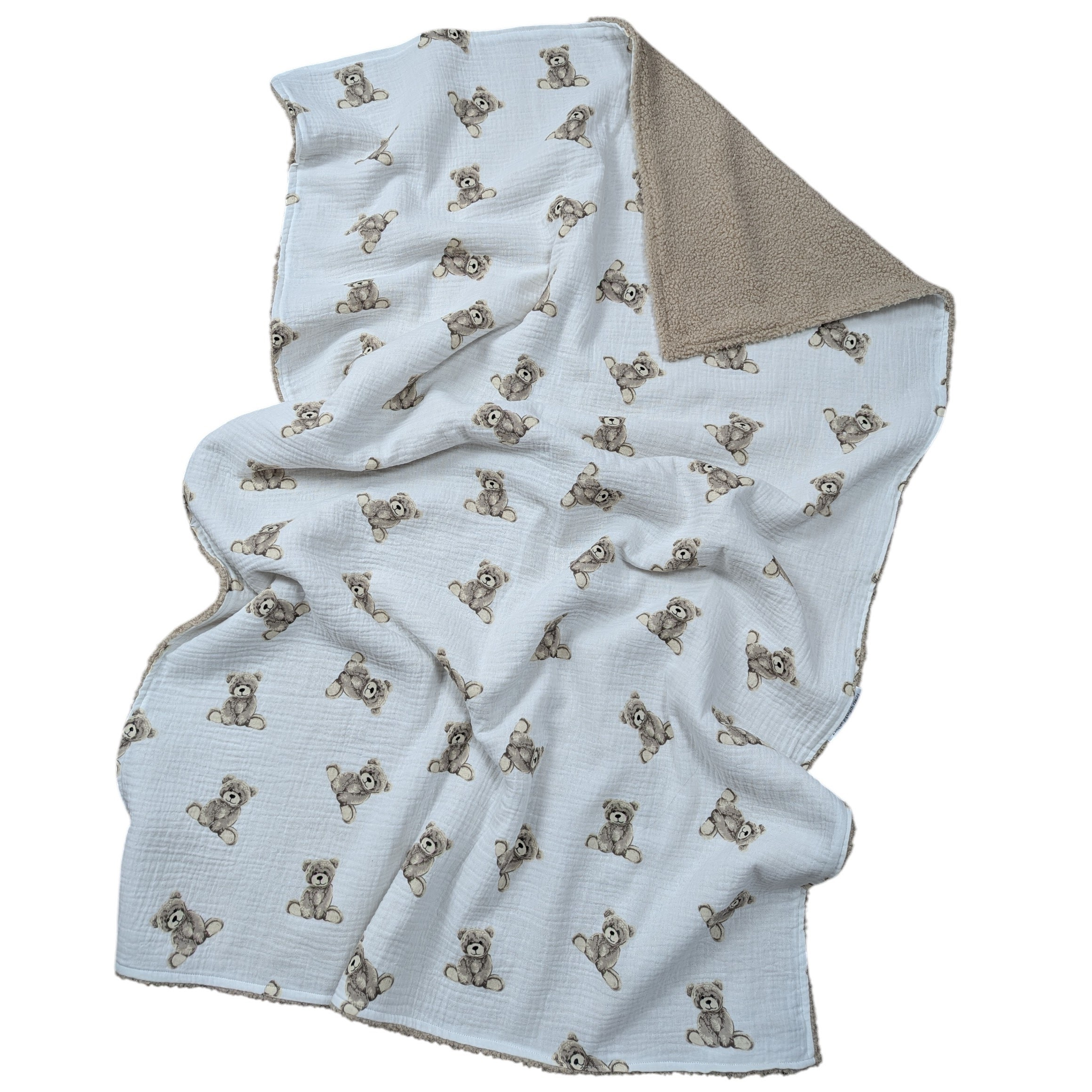 Dwustronny Kocyk Muślin & Bouclé - obrazek 2