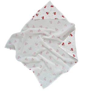 Ręcznik muślinowy z kapturkiem dla niemowląt na zamówienie – Zakątek Pięknych Rzeczy