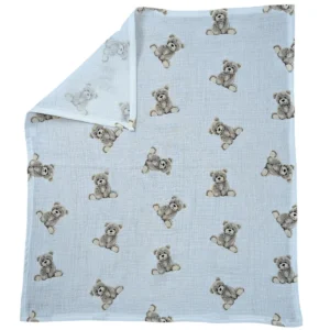 Pieluszka muślinowa w misie – miękka pielucha dla niemowląt.